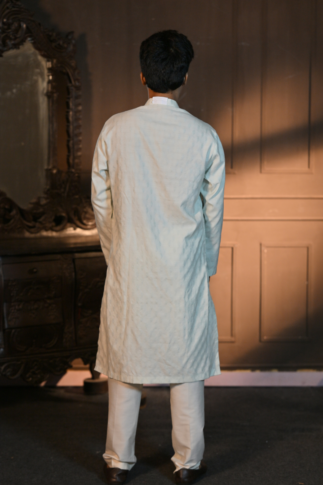 SAGE GREEN KURTA WITH PANT (Customize Request)