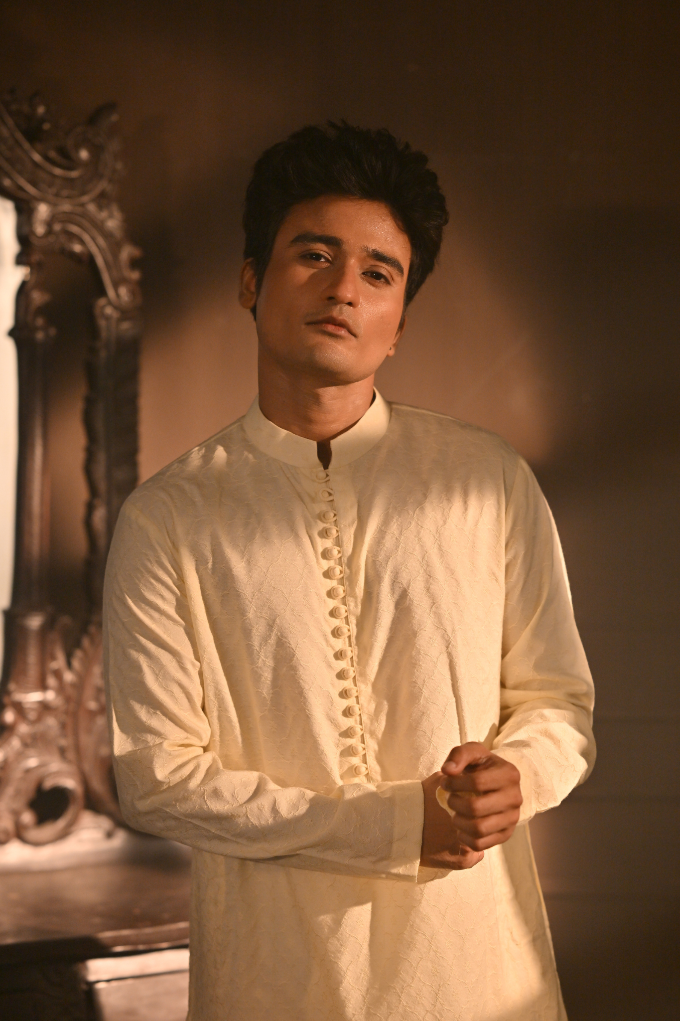 LIGHT YELLOW KURTA WITH PANT (Customize Request)