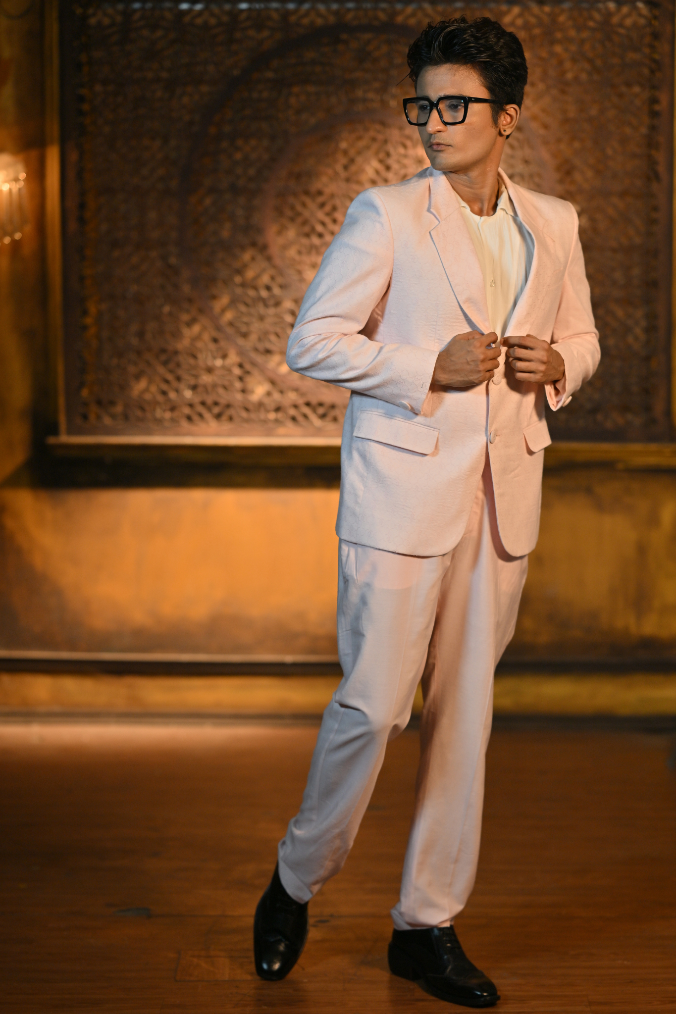 Baby Pink Blazer Set for Men with Pant (Customize Request)