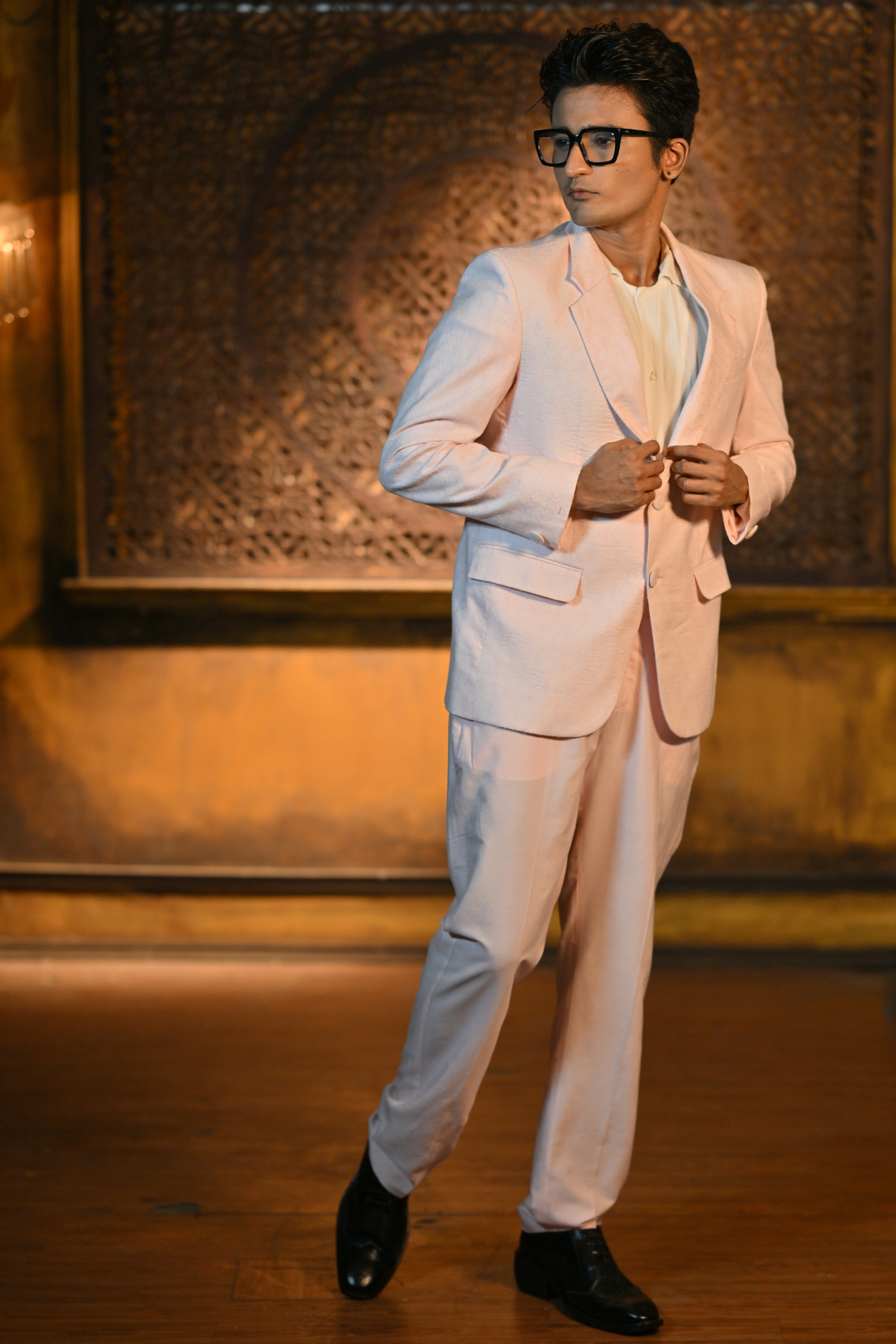 Baby Pink Blazer Set for Men with Pant (Customize Request)