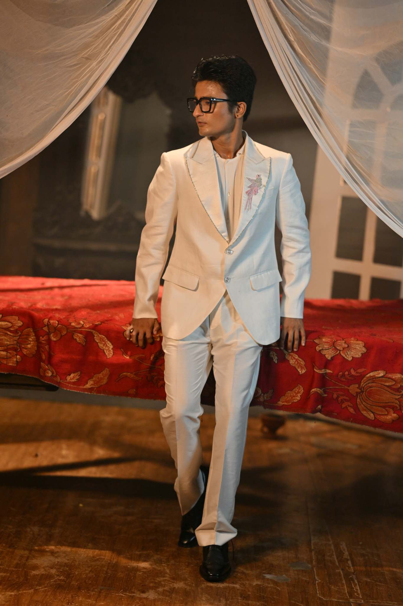 White Linen Blazer Set for Men with Pant (Customize Request)