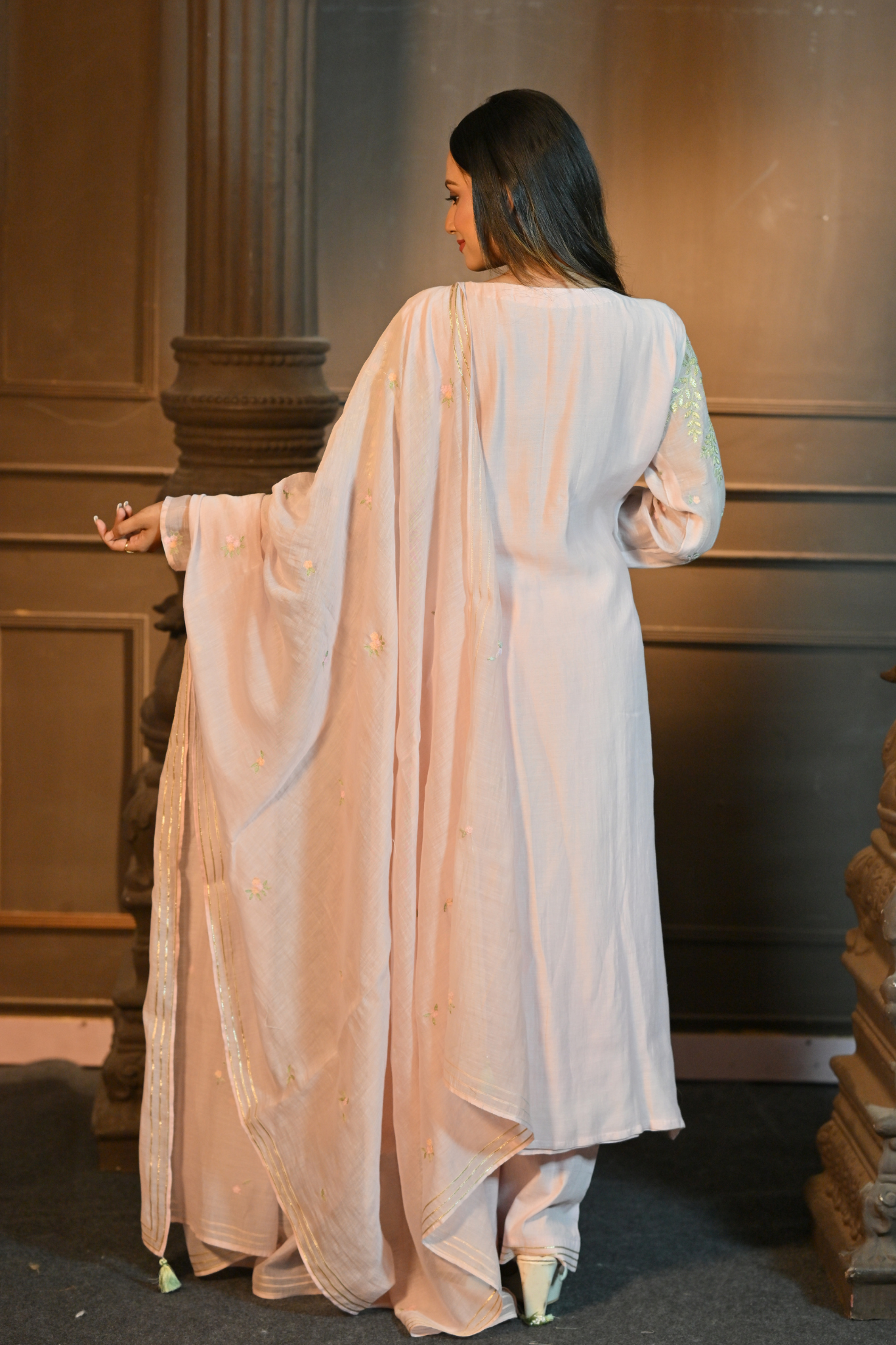 PINK KURTI WITH PANT AND DUPATTA (Customize Request)