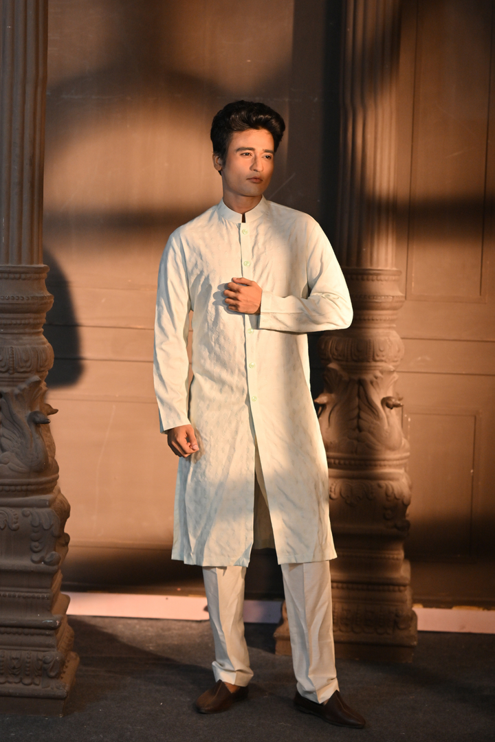 LIGHT YELLOW KURTA WITH PANT (Customize Request)