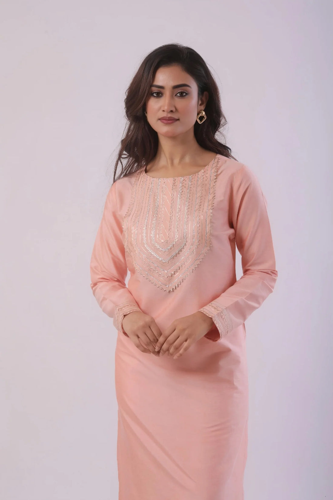 Pink Kurti with Pant and Dupatta