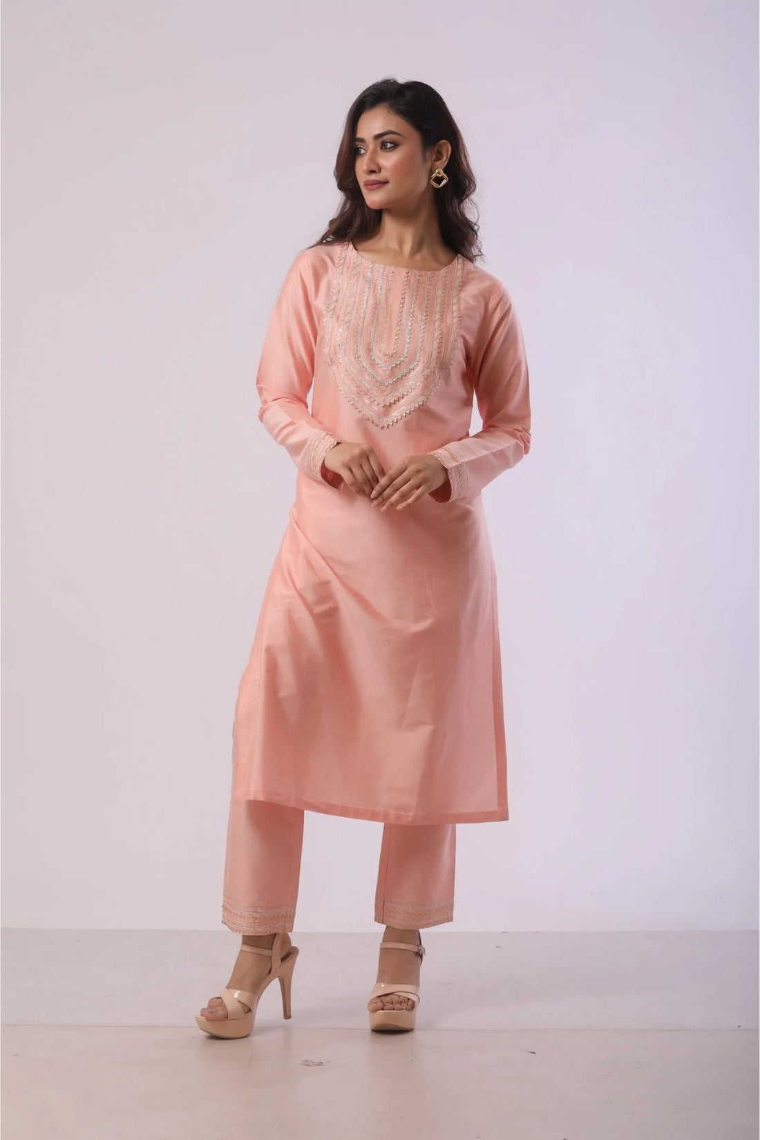 Pink Kurti with Pant and Dupatta