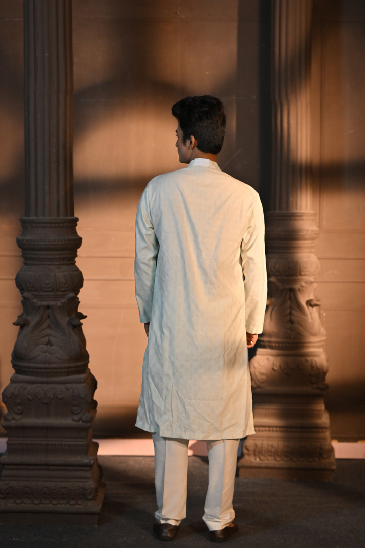 LIGHT YELLOW KURTA WITH PANT (Customize Request)