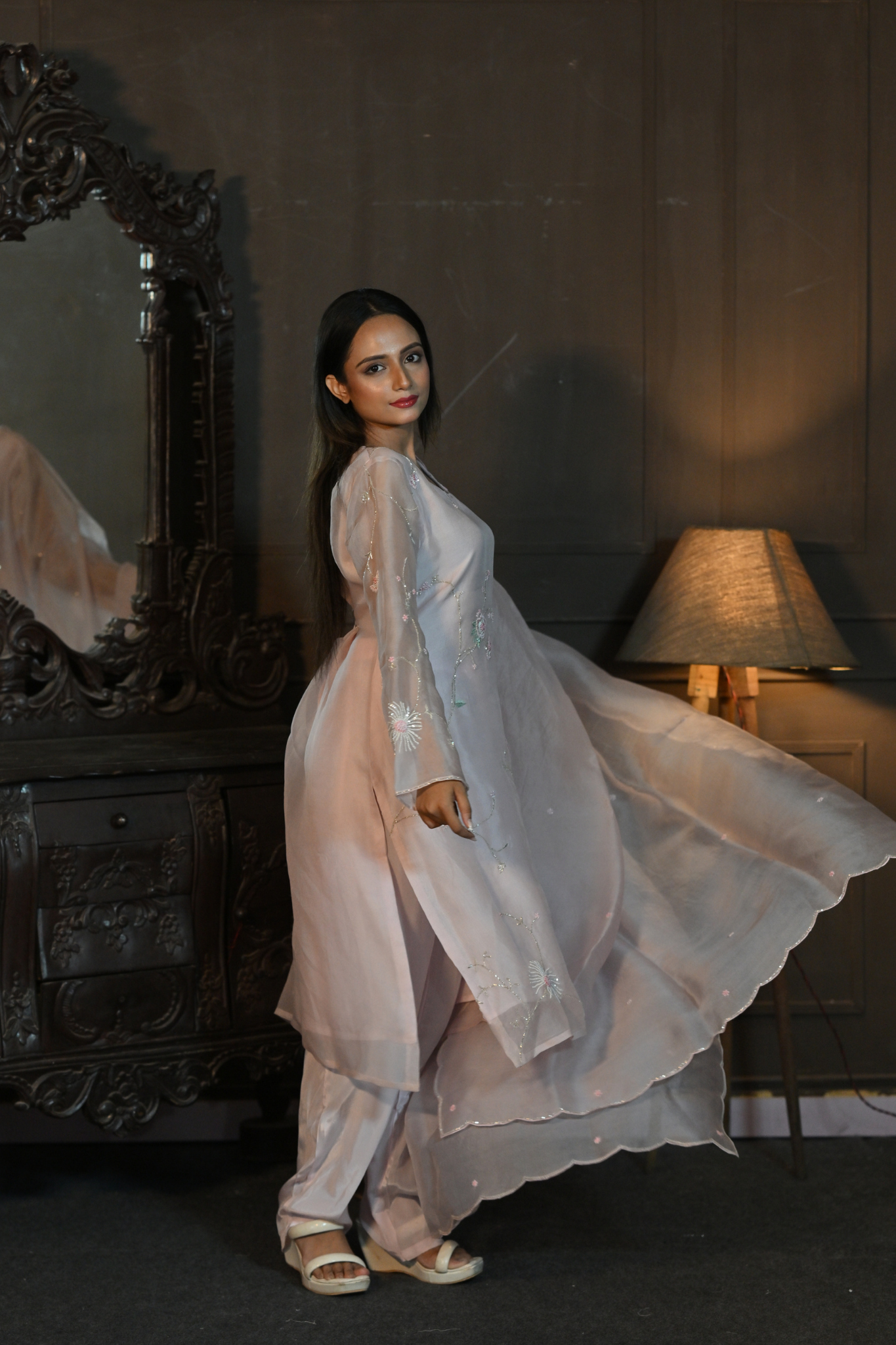 PINK KURTI WITH PANT AND DUPATTA (Customize Request)