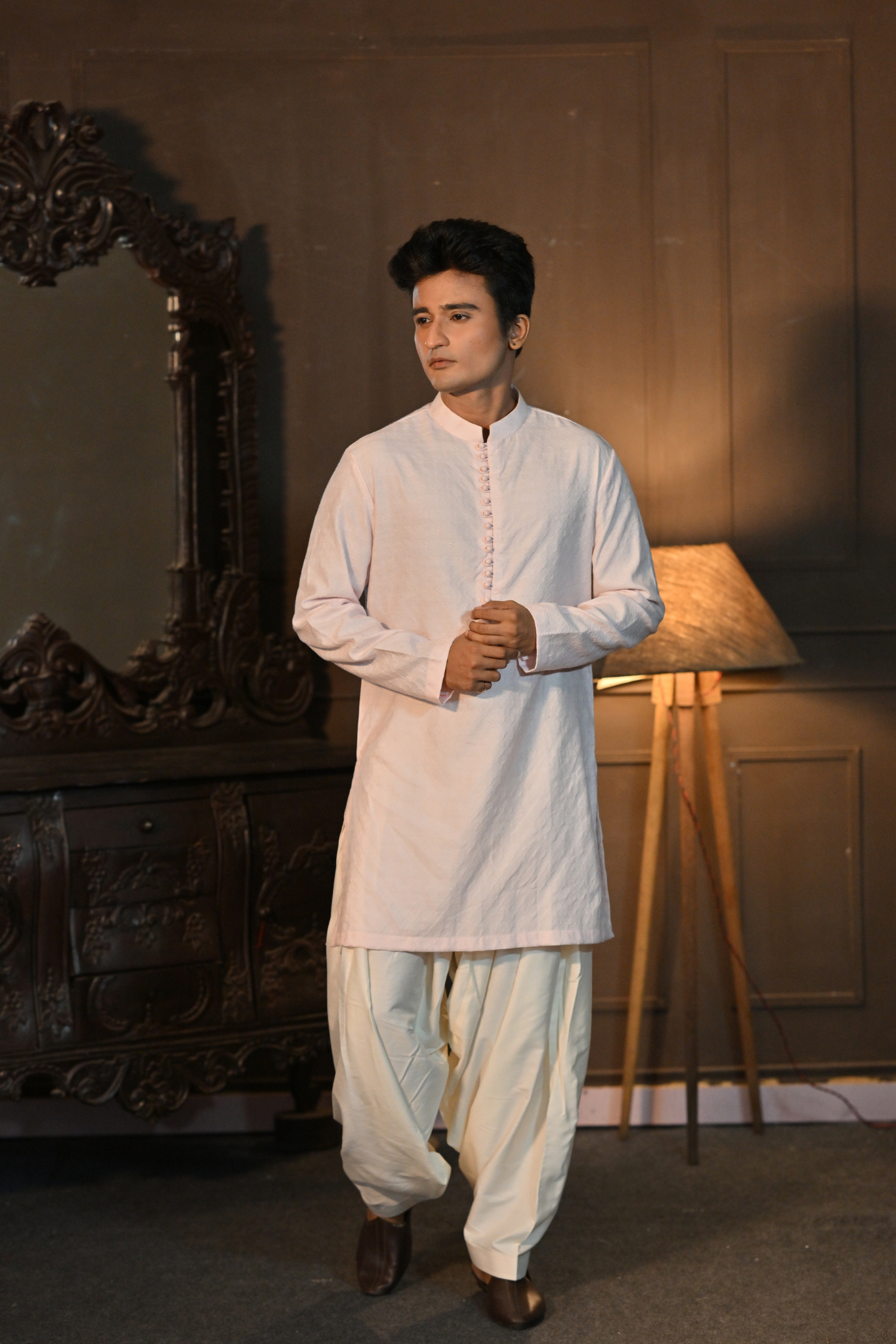 LIGHT YELLOW KURTA WITH PANT (Customize Request)