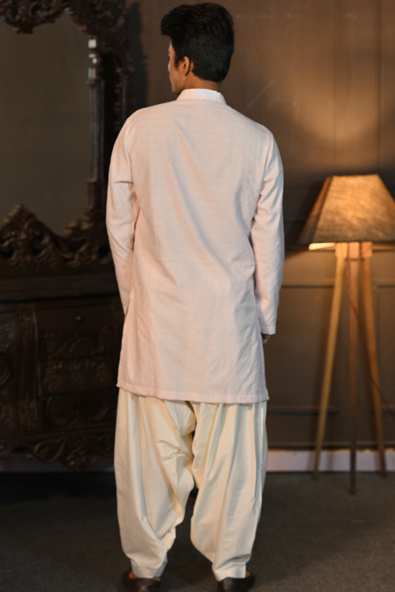 LIGHT YELLOW KURTA WITH PANT (Customize Request)