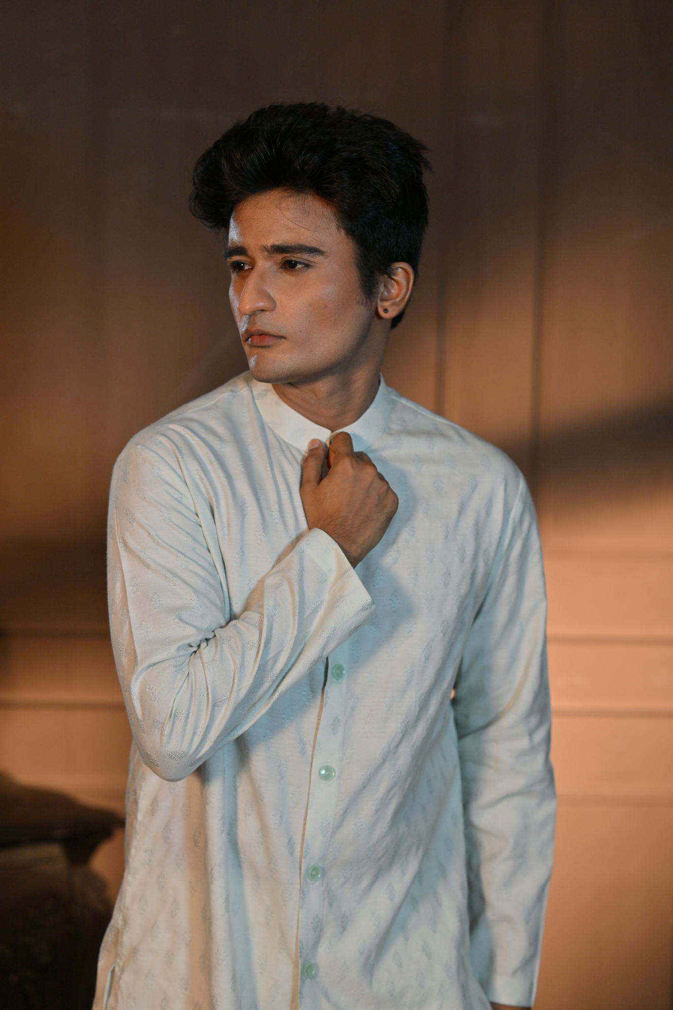 SAGE GREEN KURTA WITH PANT (Customize Request)