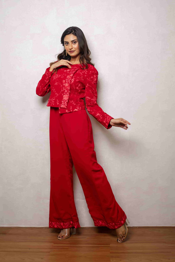 Elegant red jumpsuit Affifa