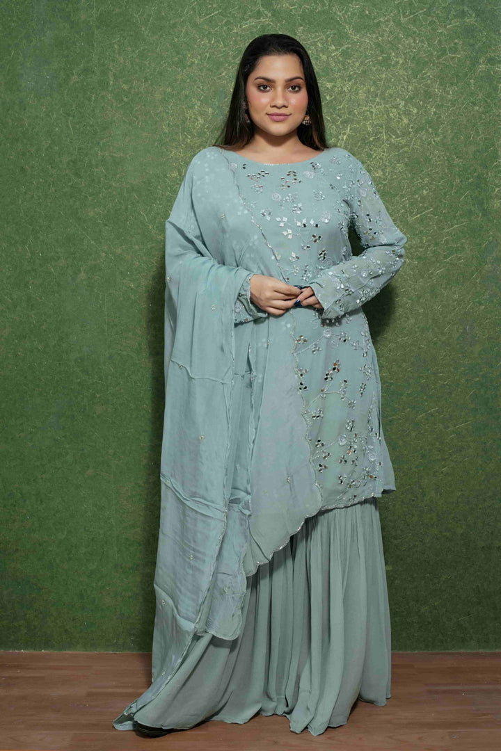 Powder Blue Suit Set Elegance