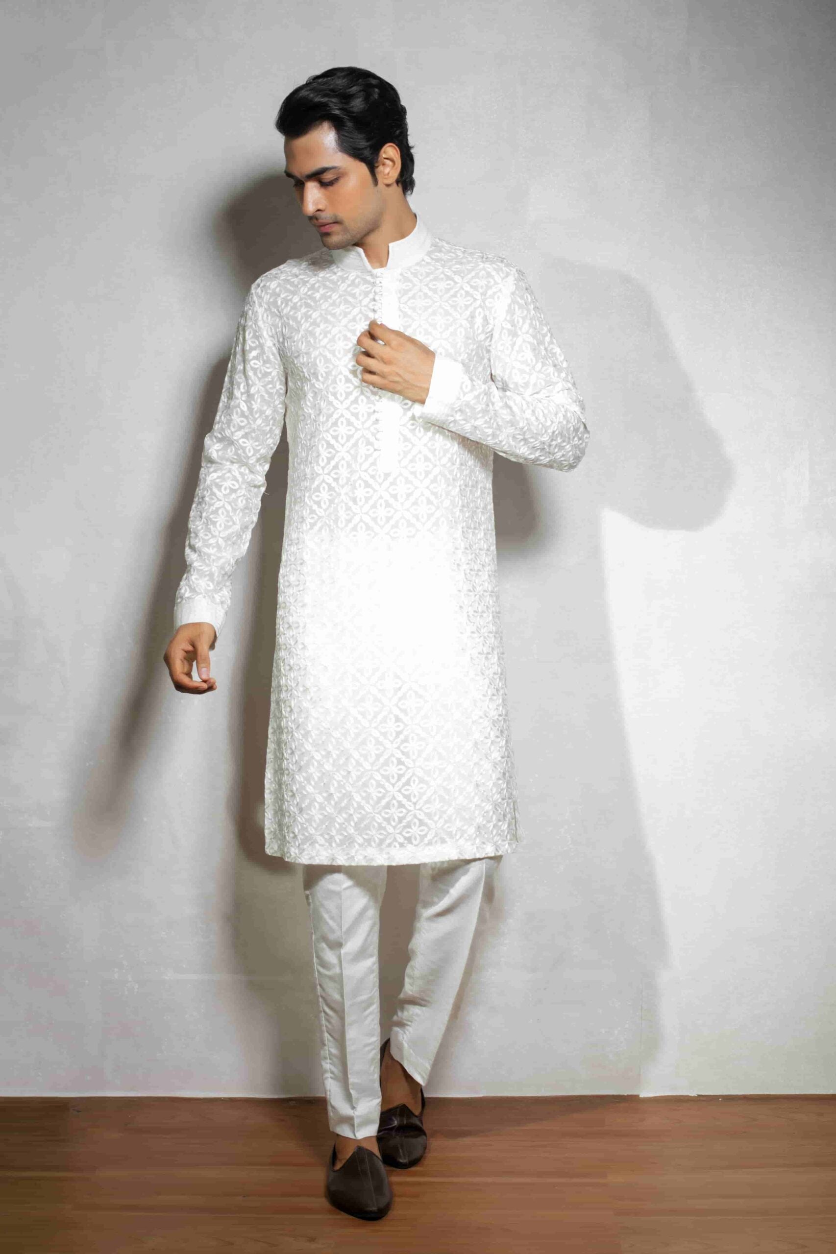 Elegant White Kurta Combo