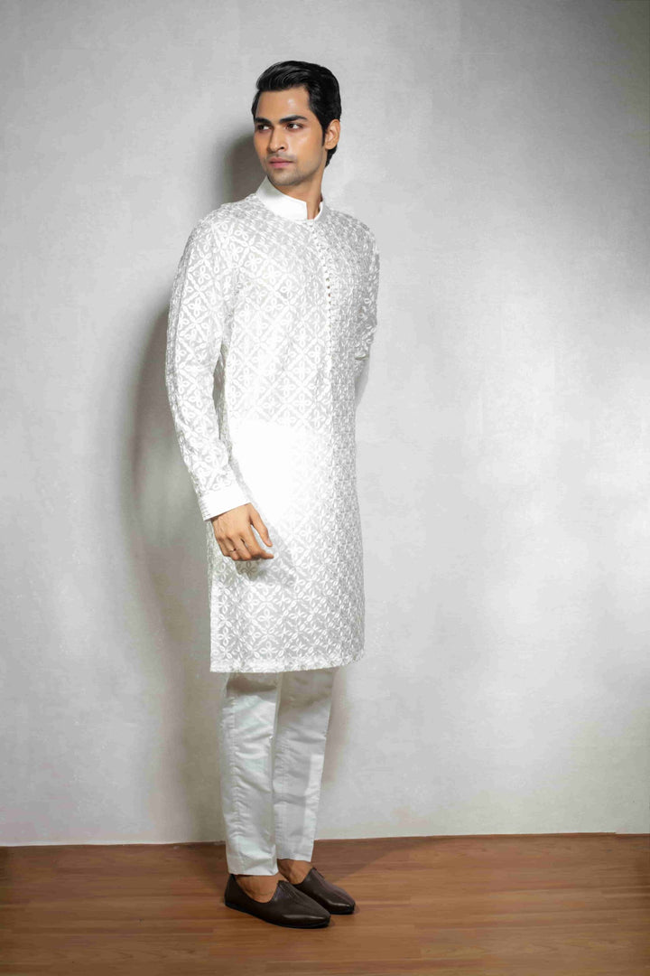 Classic White Kurta Set for Men