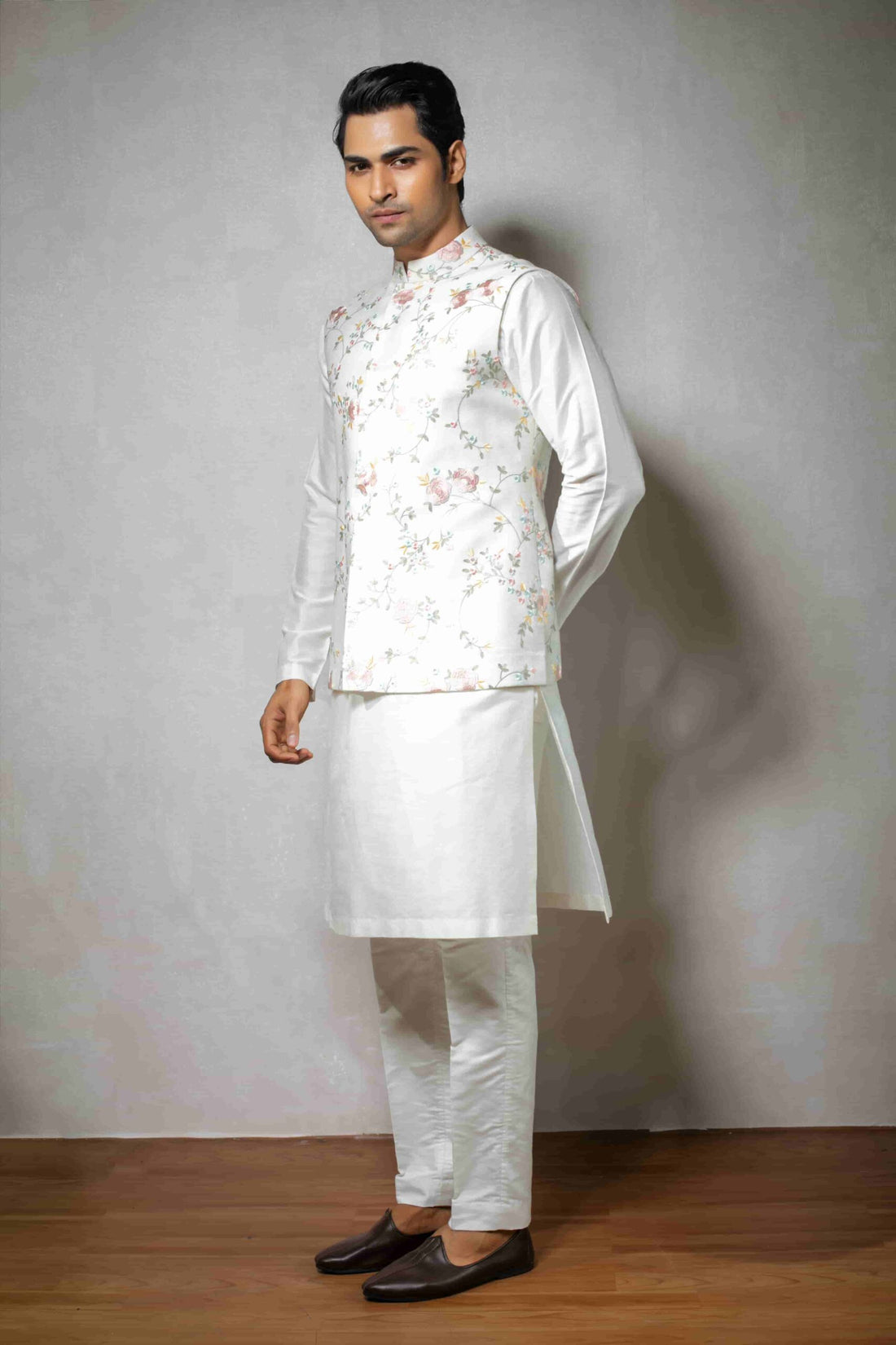 Embroidered Nehru Jacket Styling