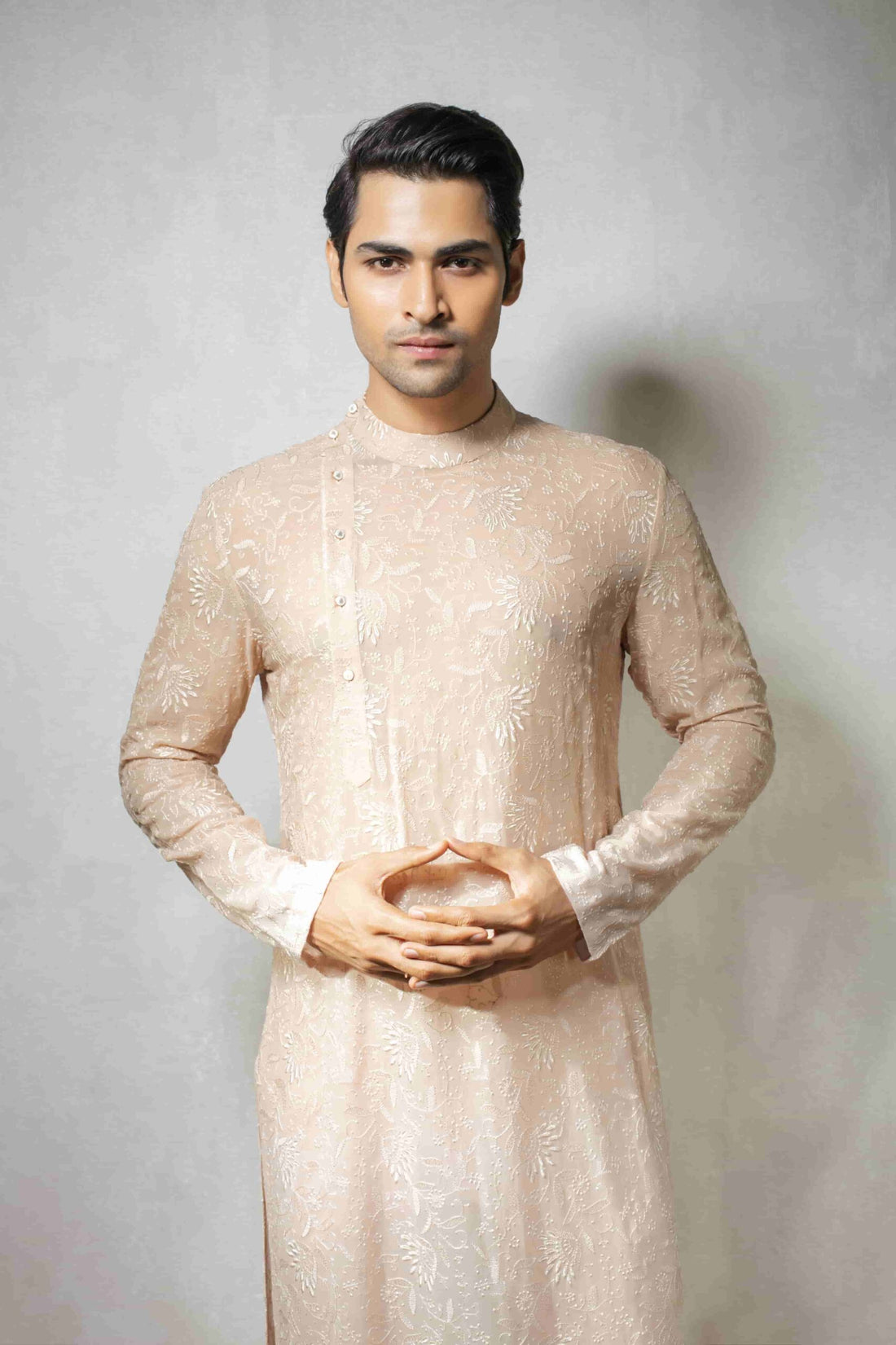 Sophisticated Men's Beige Ethnic Wear