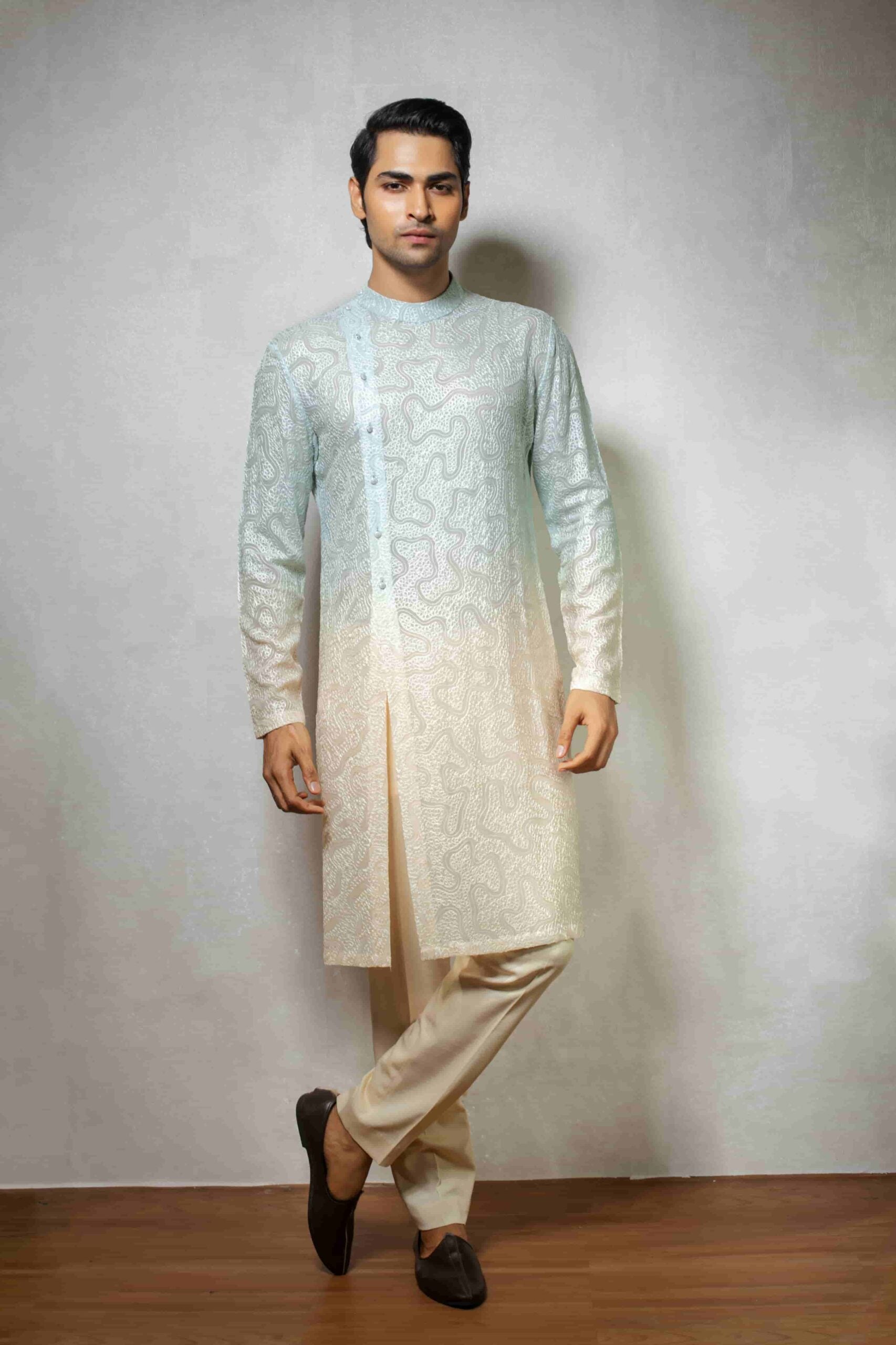 Men's Kurta Set in Dual Tones