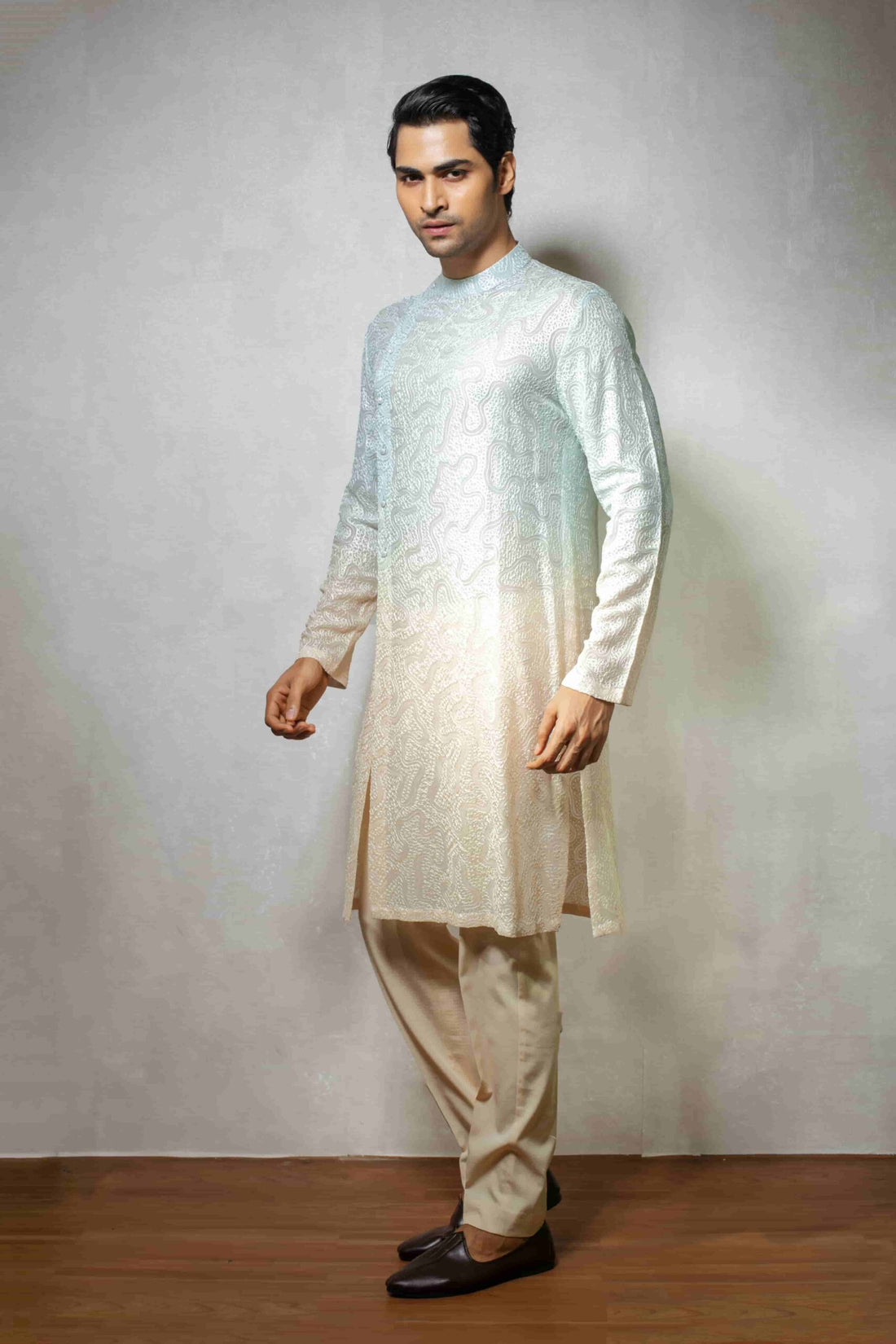 Two-Toned Men's Kurta Ensemble