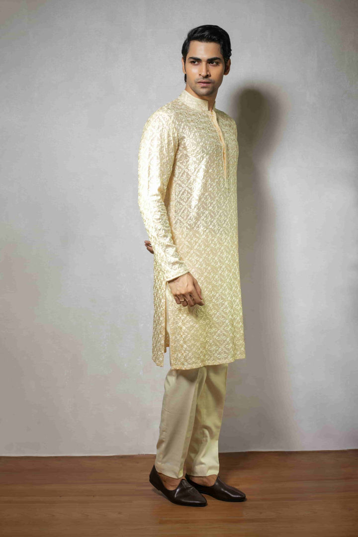 Lemon Yellow Men's Kurta