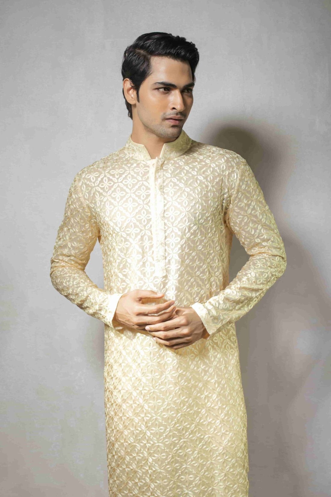 Classic Men's Kurta in Lemon