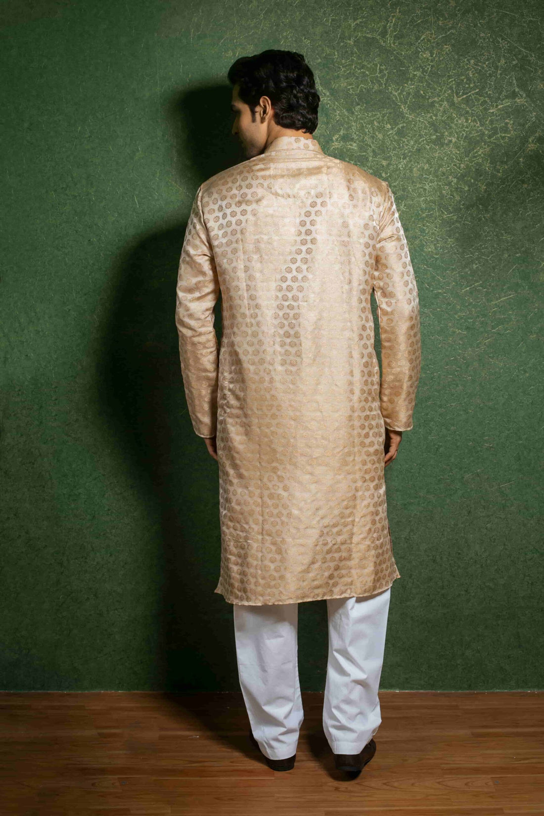 Affifa Men's Ethnic Wear: Beige Kurta Set