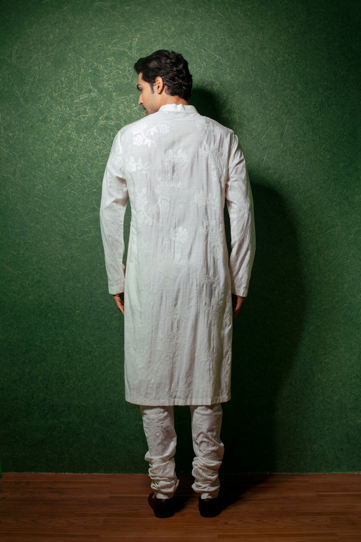 Elegant White Cotton Kurta Set for Men