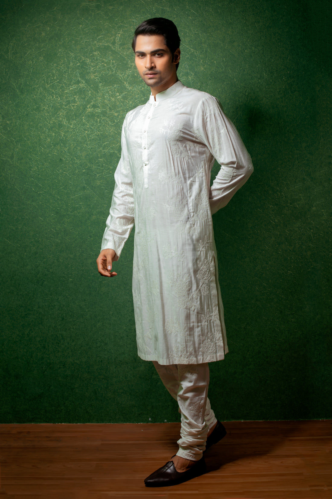Elegant White Cotton Kurta Set for Men