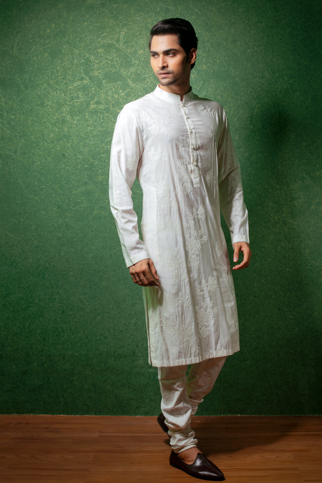 Elegant White Cotton Kurta Set for Men