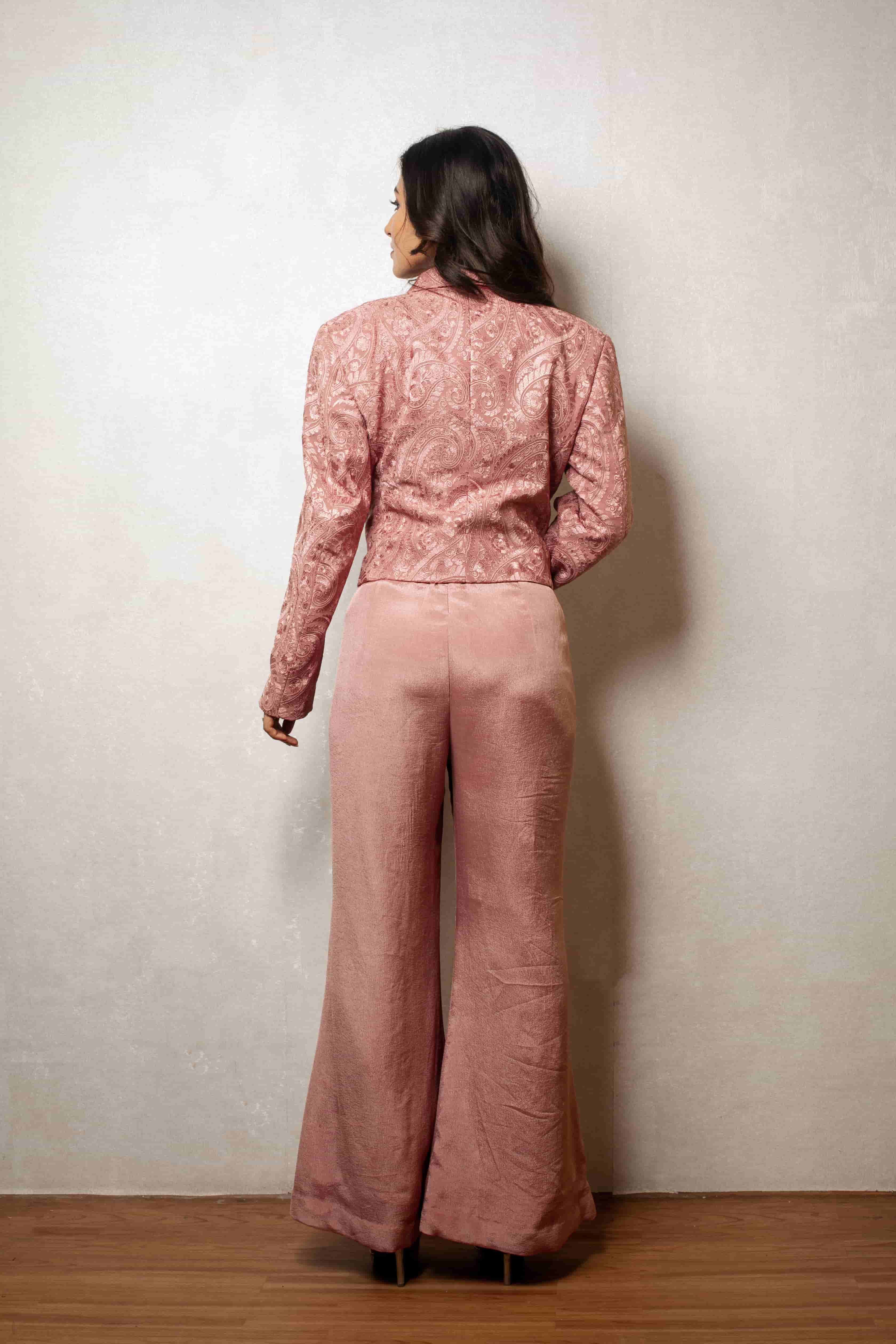 Rose-Colored Jumpsuit and Blazer