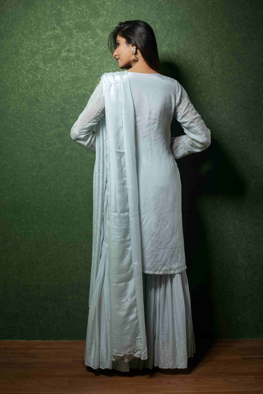 Firoza Chinnon Sharara Kurta Suit Set