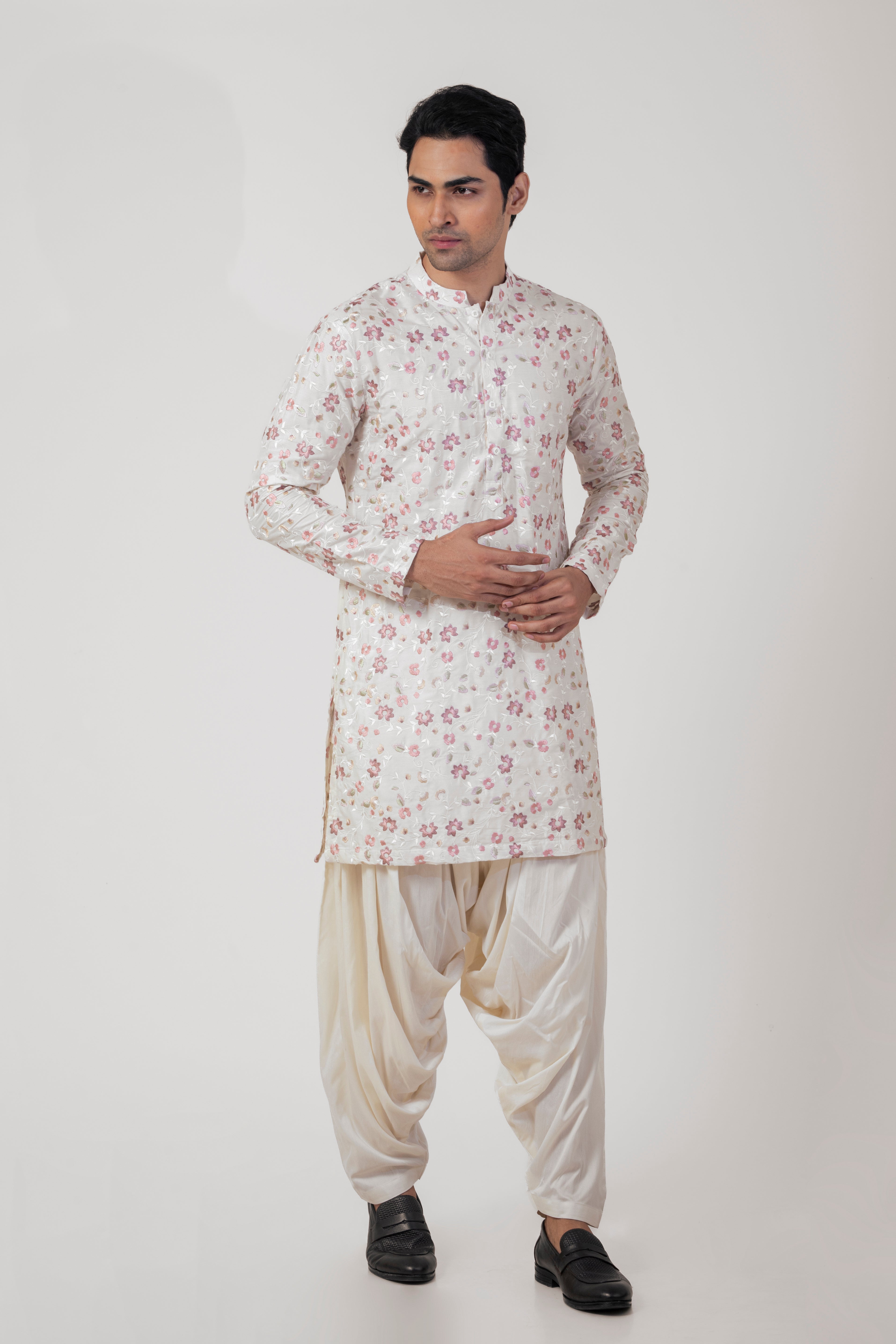 Off White Patiala Kurta Set