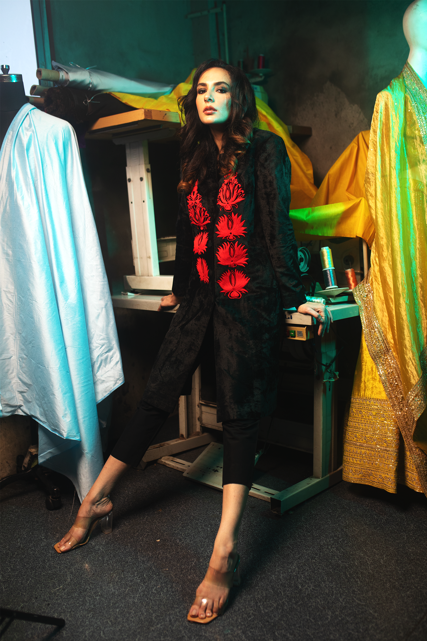 Black Long Coat with Pant